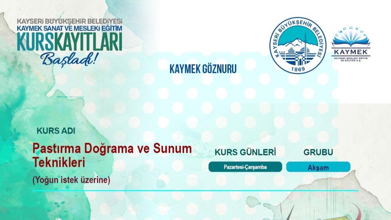 KAYSERİ PASTIRMASI İÇİN ÖZEL KURS