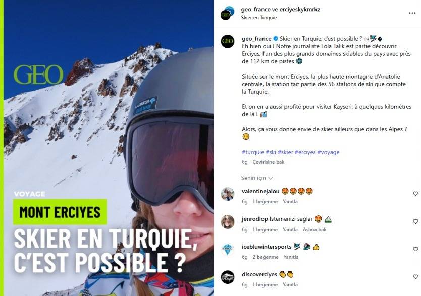 FRANSIZ INFLUENCER’IN ERCİYES VE KAYSERİ TANITIMINA BÜYÜK İLGİ