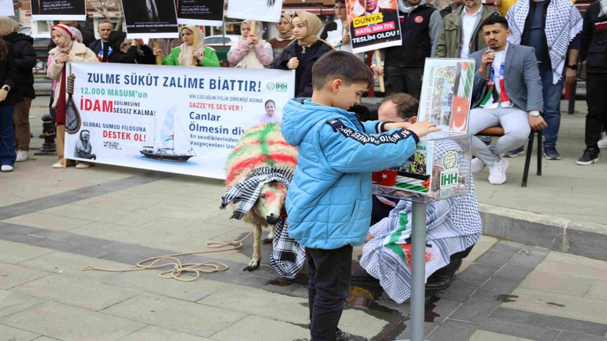 ECRİN’İN KUZUSU GAZZE’YE UMUT OLUYOR