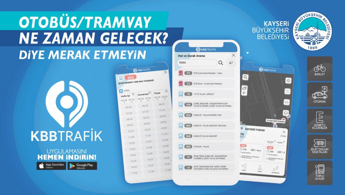 KAYSERİ BÜYÜKŞEHİR, KBB TRAFİK UYGULAMASINI SAHADA TANITTI