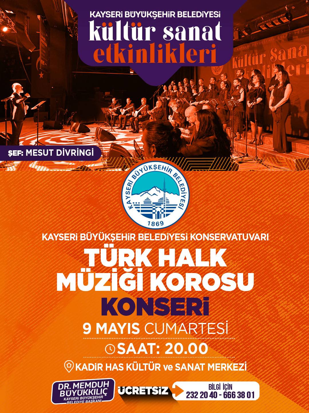 BÜYÜKŞEHİR KONSERVATUVARI’NDAN TÜRK HALK MÜZİĞİ KOROSU KONSERİ